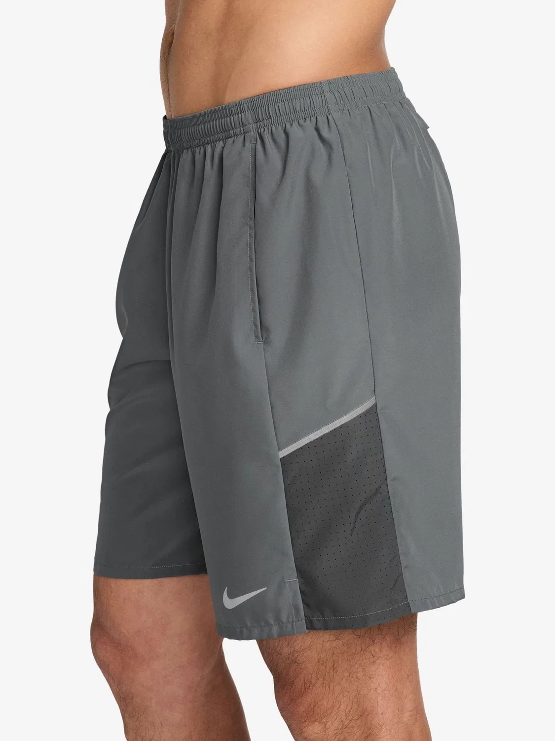 Шорты беговые Miler Dri-FIT Nike, дымчато-серый — фото 2