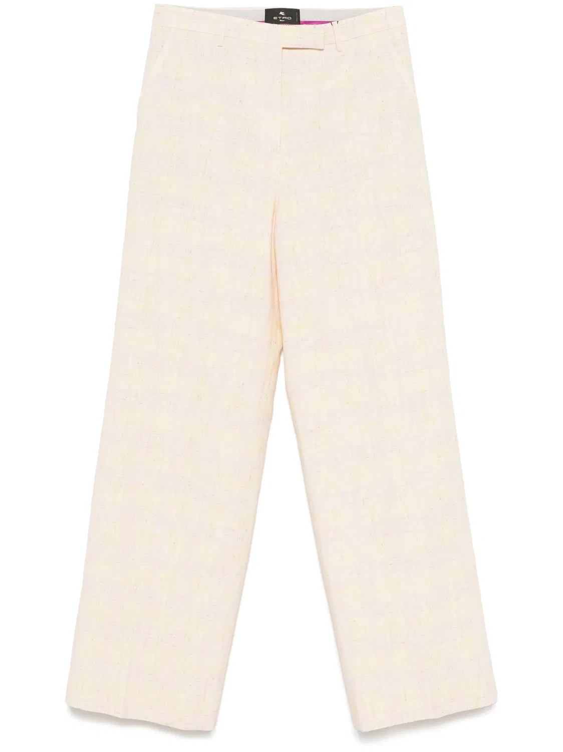 Прямые брюки из льна и вискозы ETRO, желтый