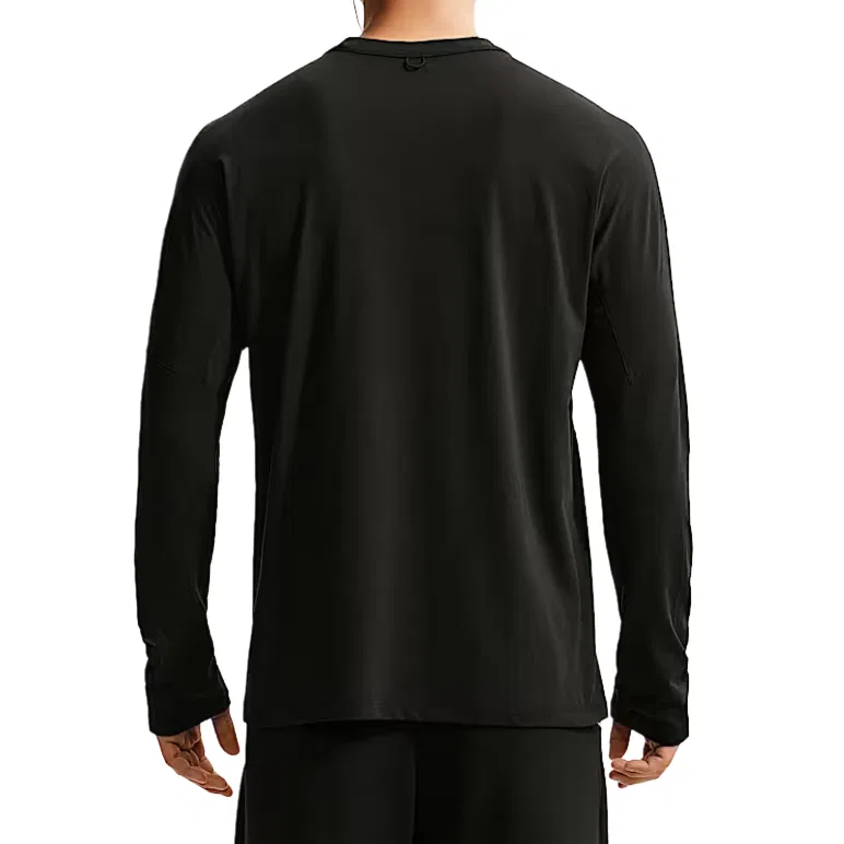 Мужская быстросохнущая одежда с длинным рукавом Nike, Black/Black/Dark Smoke Gray — фото 3