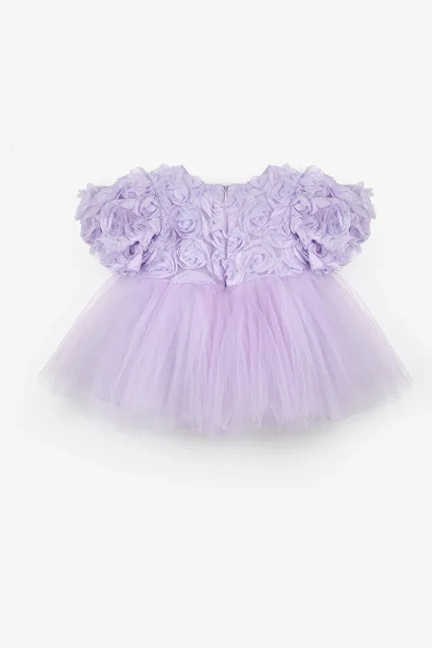 Детское платье для девочек с принтом Elina Le Mabelle, Lilac — фото 2