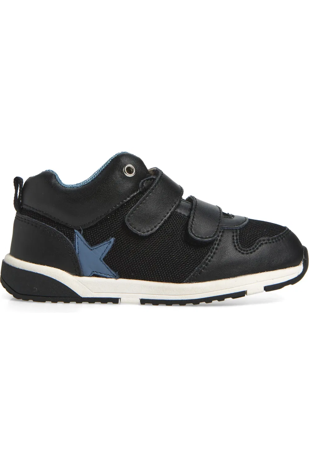 Детские кеды на липучках Cefalu OLD SOLES, Black/Black/Indigo — фото 3