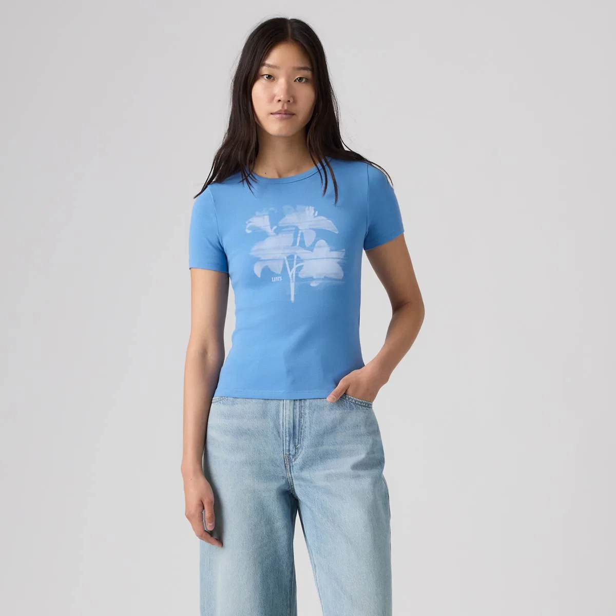 Футболка с длинными рукавами Hayes Levi's, Blurry Lillies Hayes Parisian Blue - Blue — фото 3