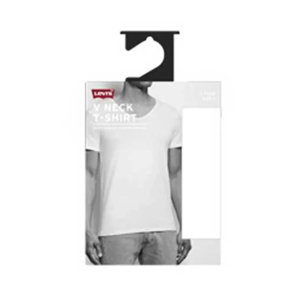 Мужской комплект футболок с V-образным вырезом и коротким рукавом Levi's, White — фото 3