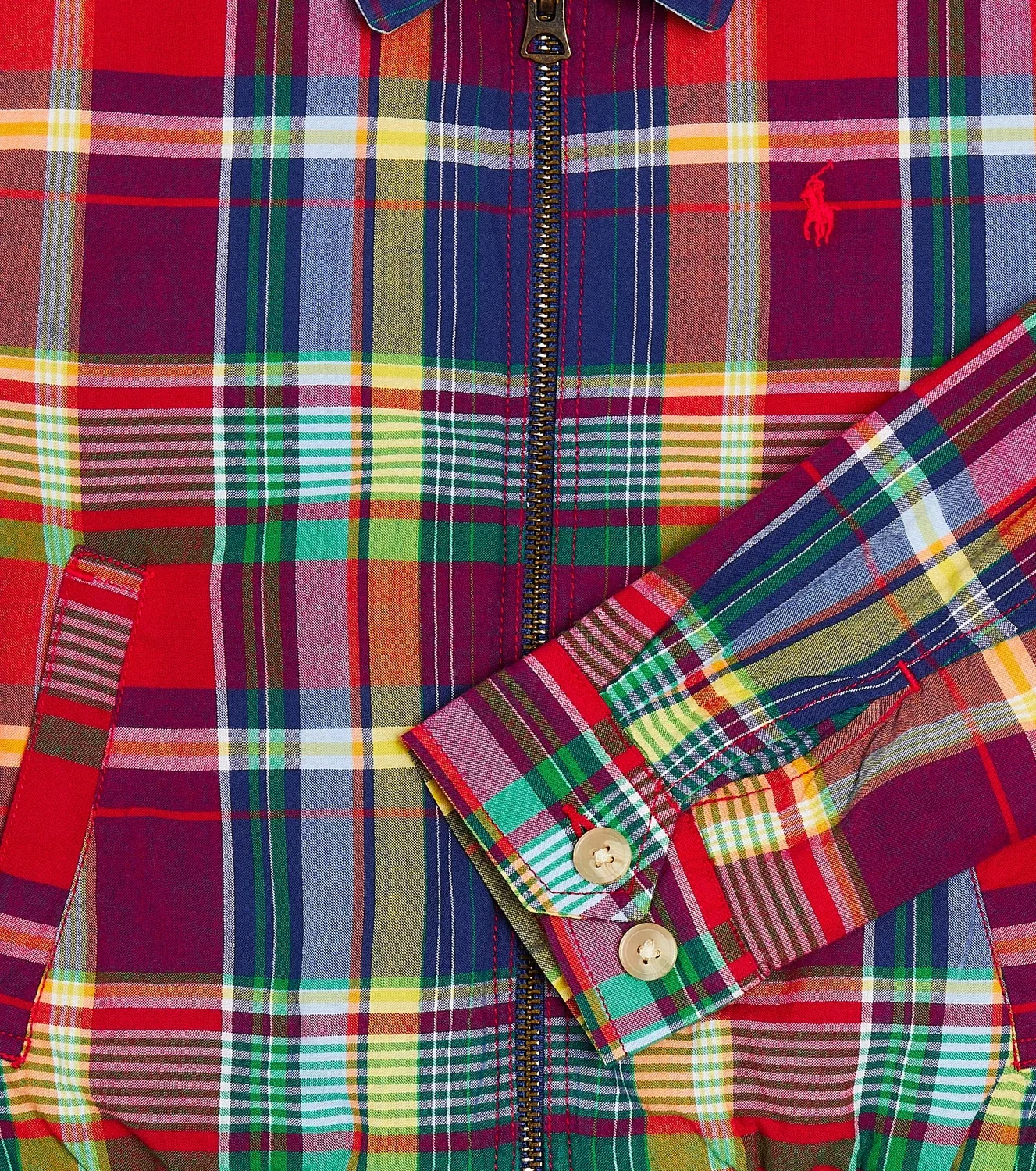 Легкая куртка в клетку Polo Ralph Lauren Kids, мультиколор — фото 3