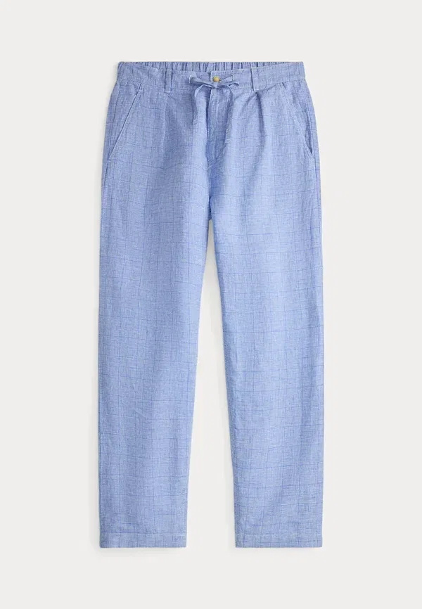 Брюки из 100% льна Lateef relaxed fit Polo Ralph Lauren White, белый/синий — фото 4