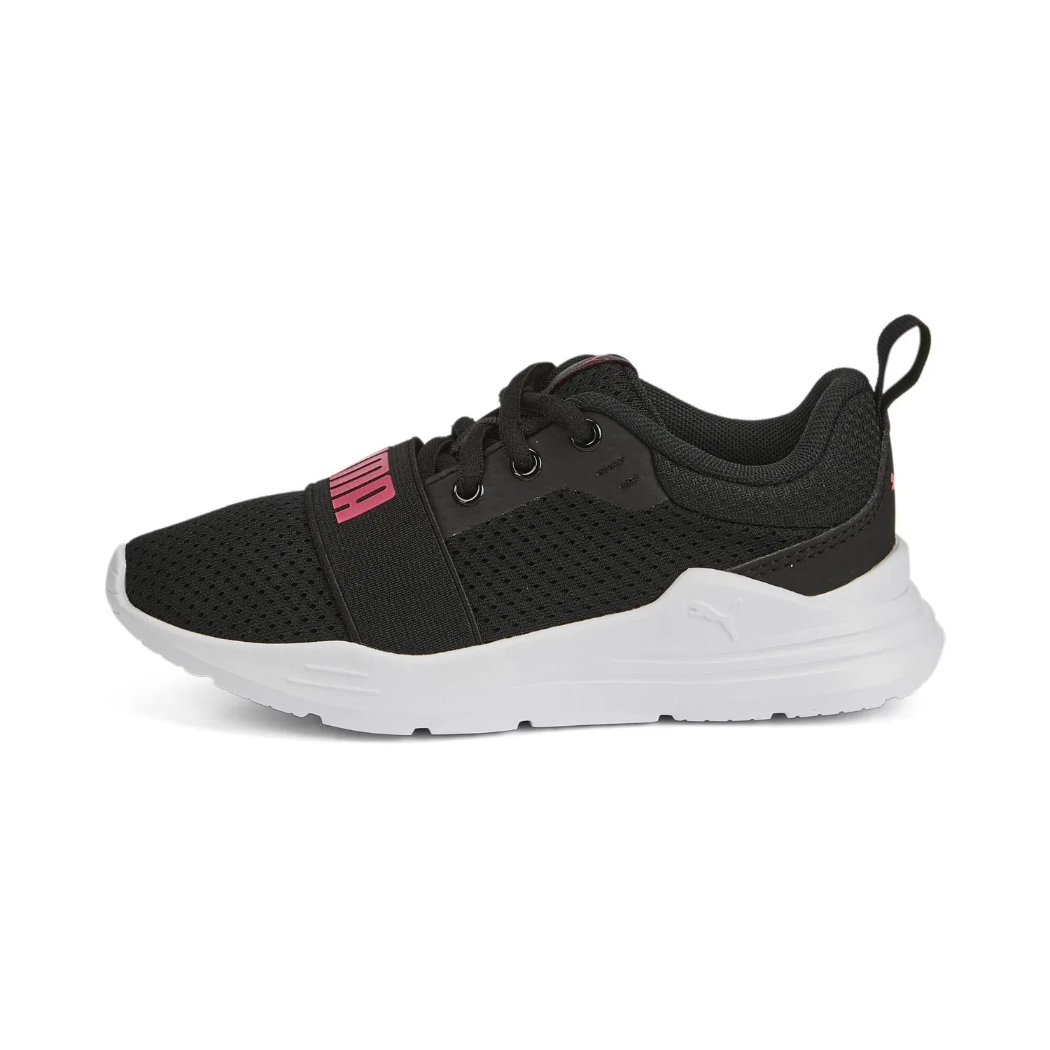 Детские кроссовки для мальчиков с шнуровкой PUMA Wired Run Ps PUMA Black Sunset Pink