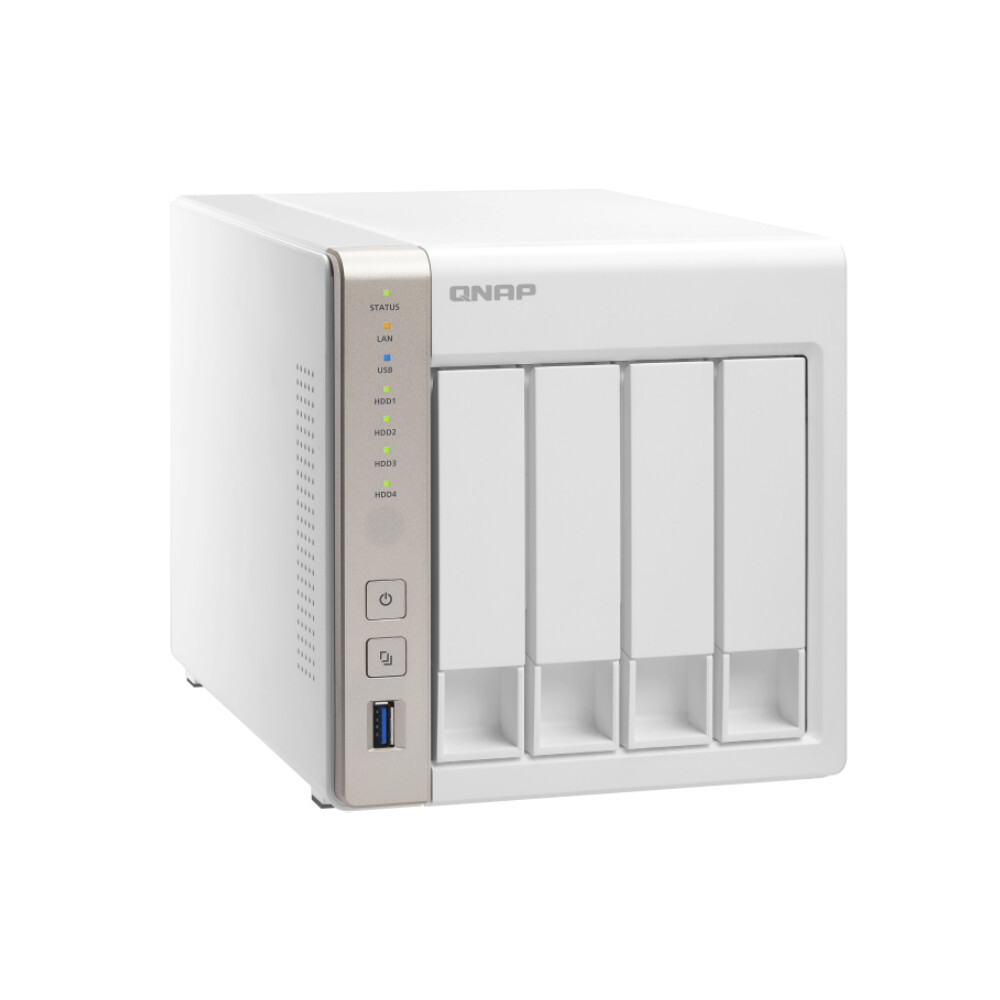 

Сетевое хранилище QNAP TS-451, 4 отсека, 1 ГБ, без дисков, белый