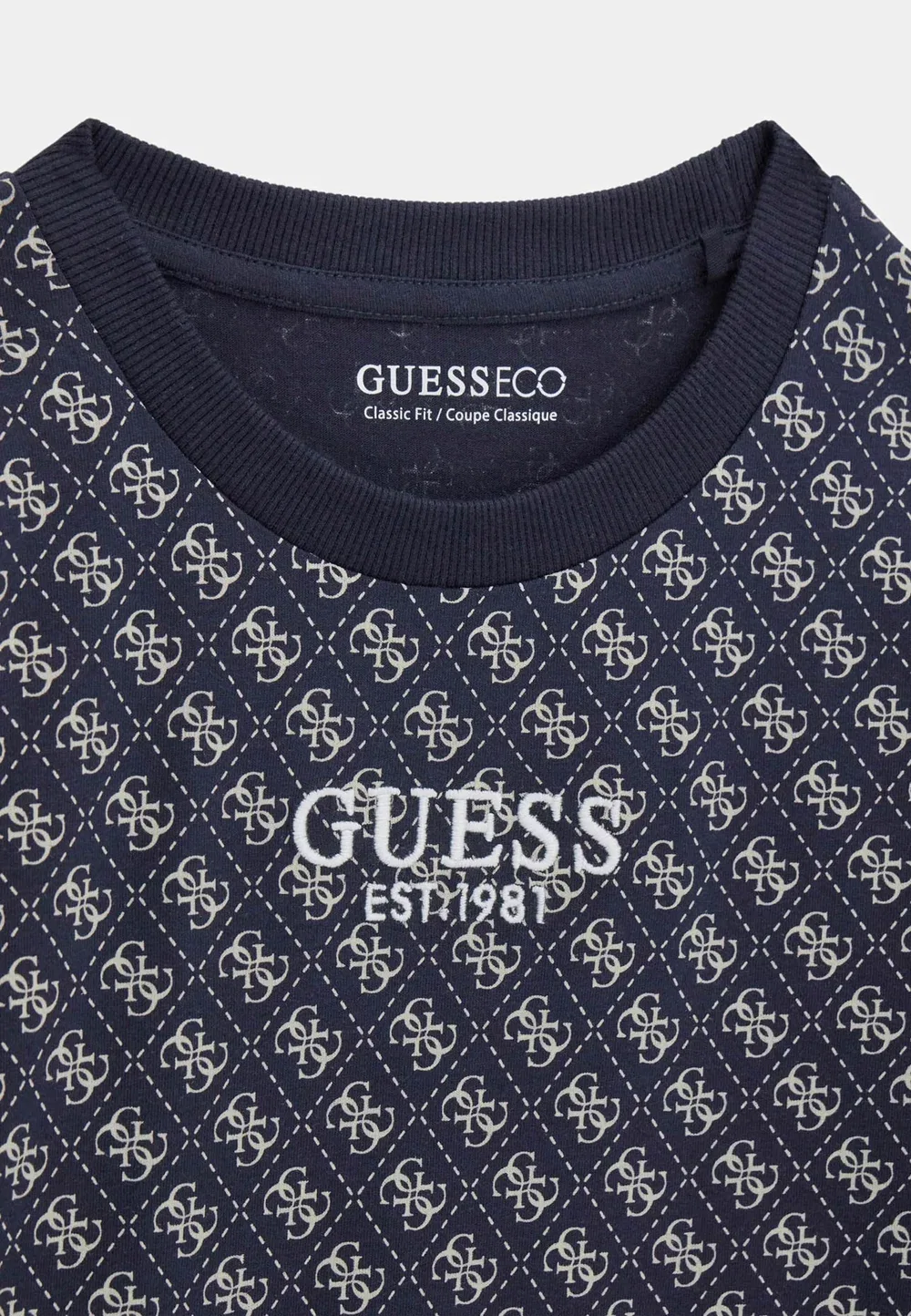 Футболка с логотипом 4G, с длинными рукавами Guess, Mehrfarbig Grundton Blau — фото 3