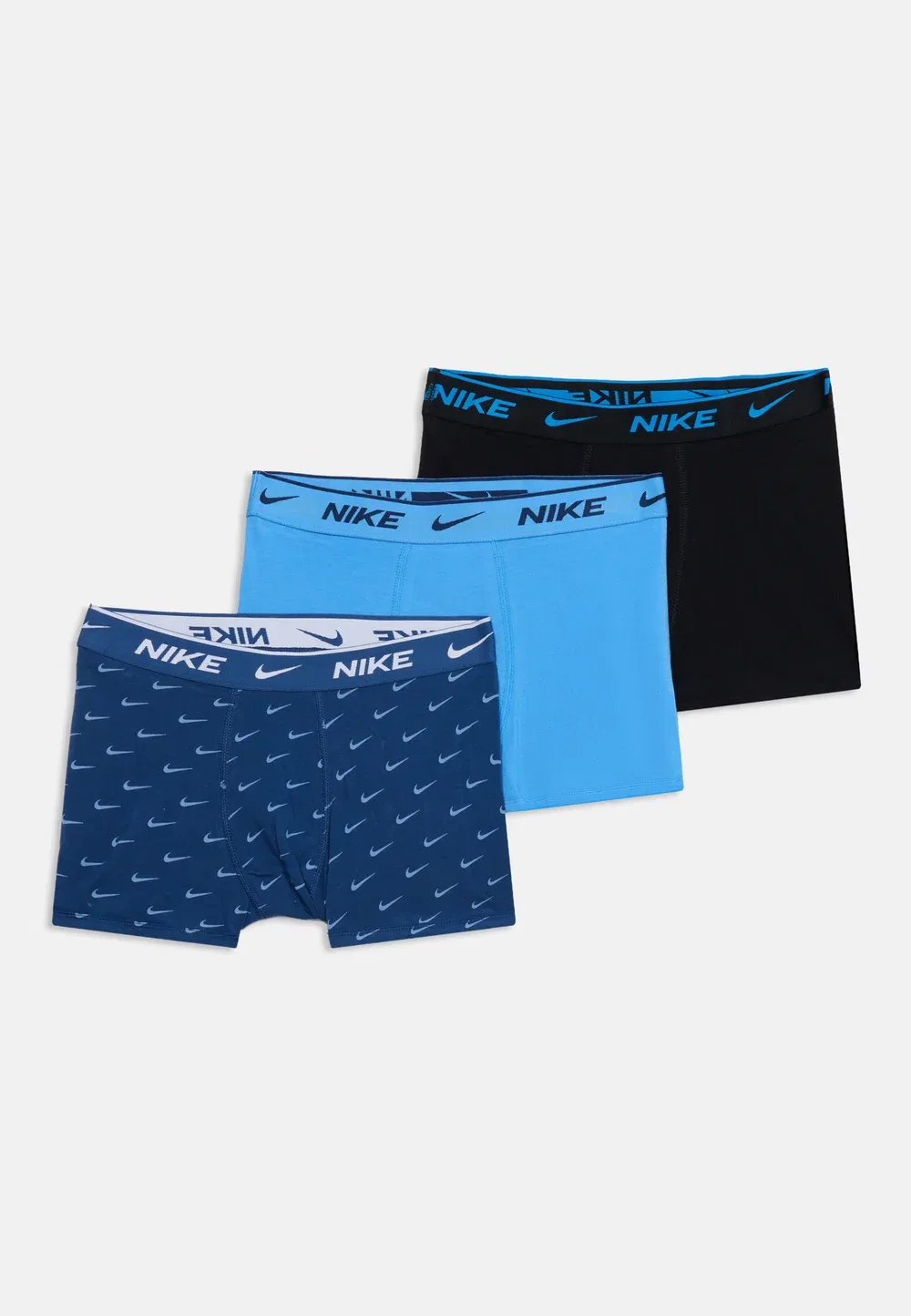 Комплект из 3 трусов-боксеров Eday с принтом Nike Sportswear, University Blue / Black — фото 3