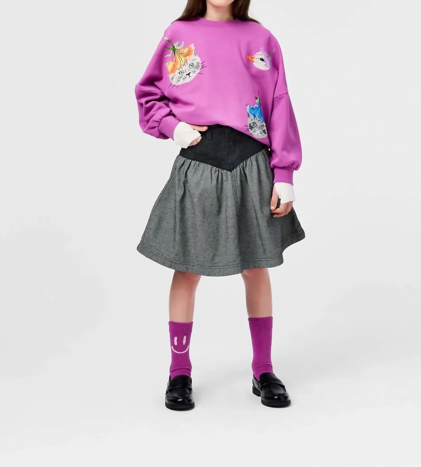 Детский пуловер с принтом Marika Pullover Molo, Animal Sparkle