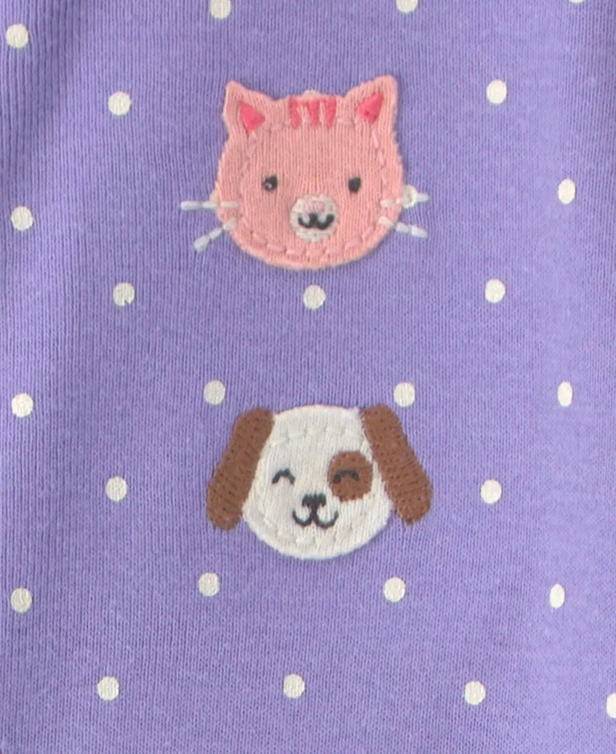 Детская пижама с длинным рукавом и принтом Pets Carter's, Purple — фото 4