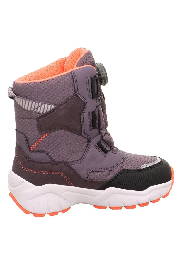 Детские ботинки для девочек с принтом Superfit, Lilac - Orange Girl's Boots, 8510 Lilac/Orange