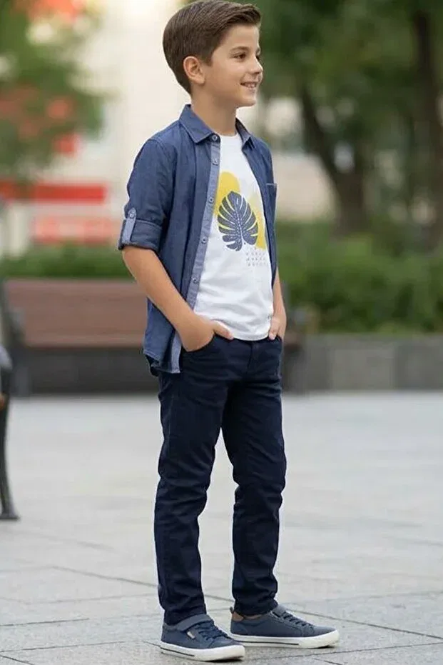 Детский комплект футболок для мальчиков Trend Mix Kids, Navy Blue — фото 3