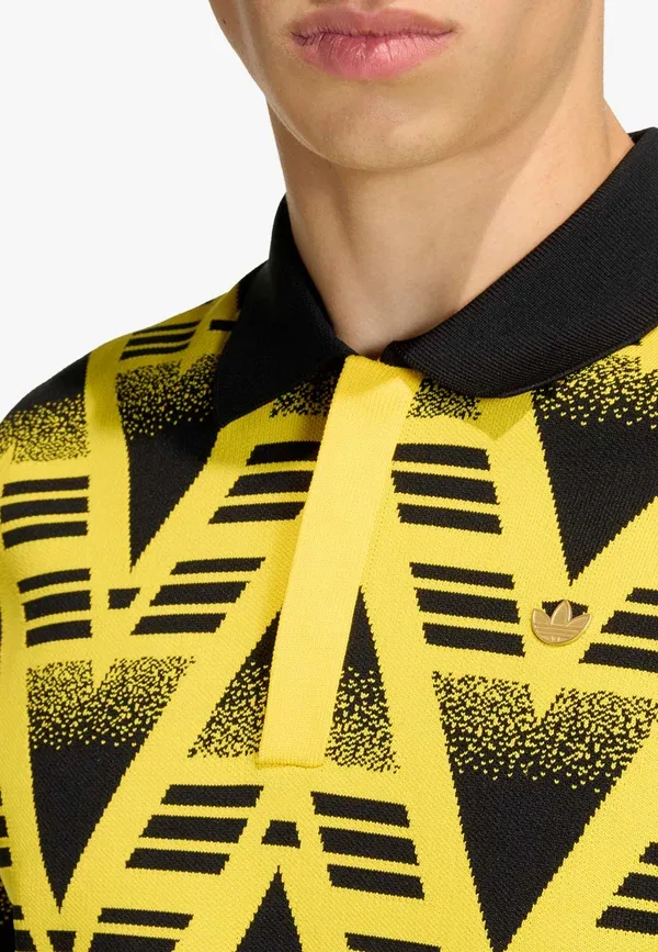 Футболка поло Adidas Originals, желтый — фото 4