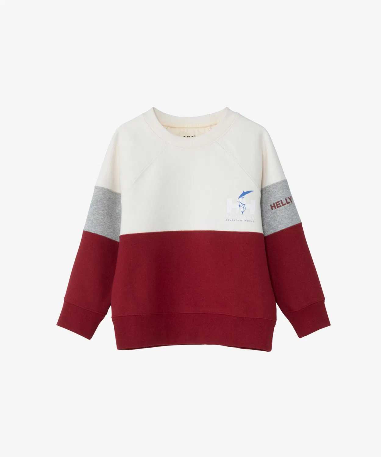 Детский свитшот с длинным рукавомHELLY HANSEN Adventure World, White/Red