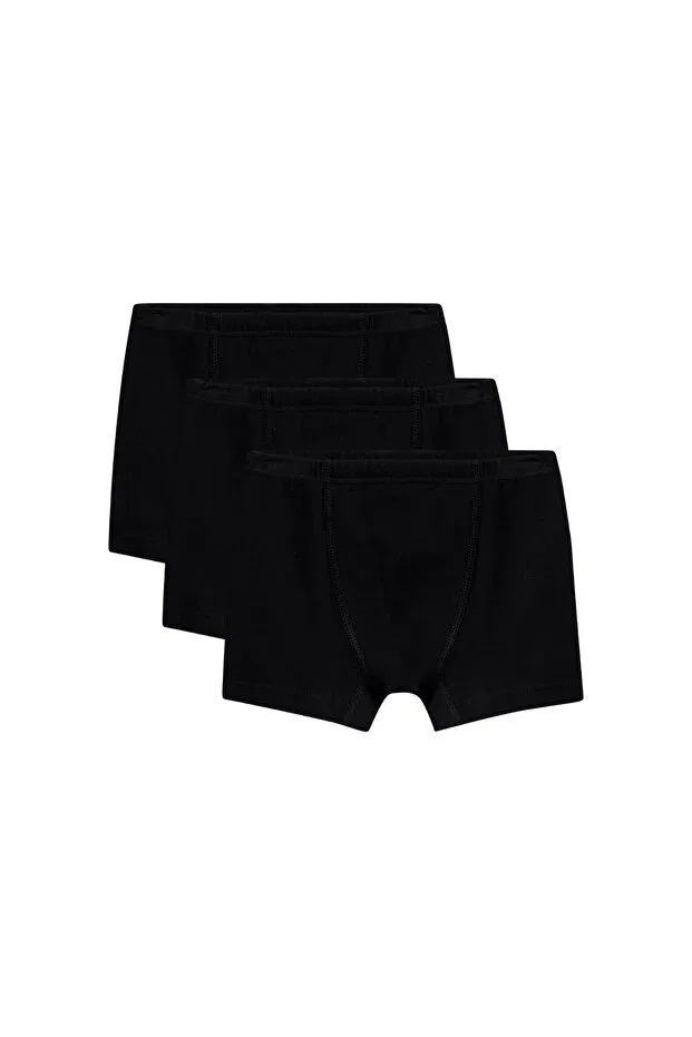 Детские боксеры для мальчиков хлопковые комплект 3 шт Brix, Black