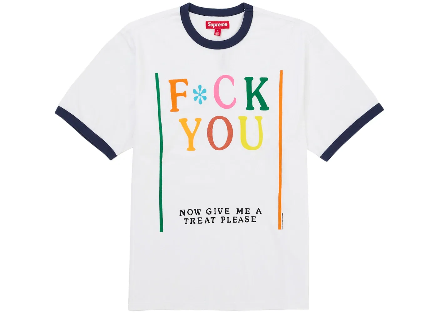 Мужская футболка-рингер с принтом Mike Kelley Supreme, White