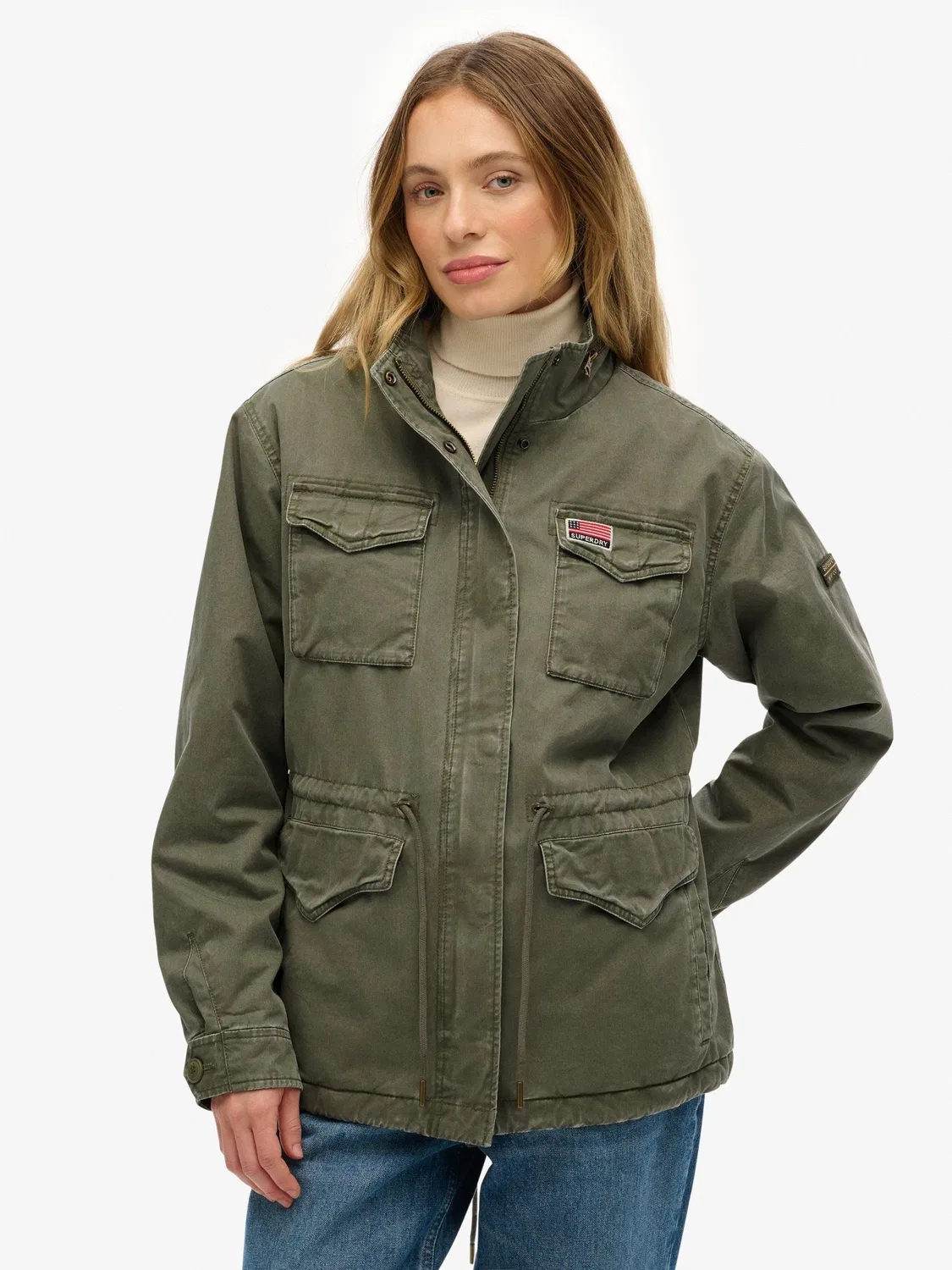 Куртка военная Borg Superdry, зеленый