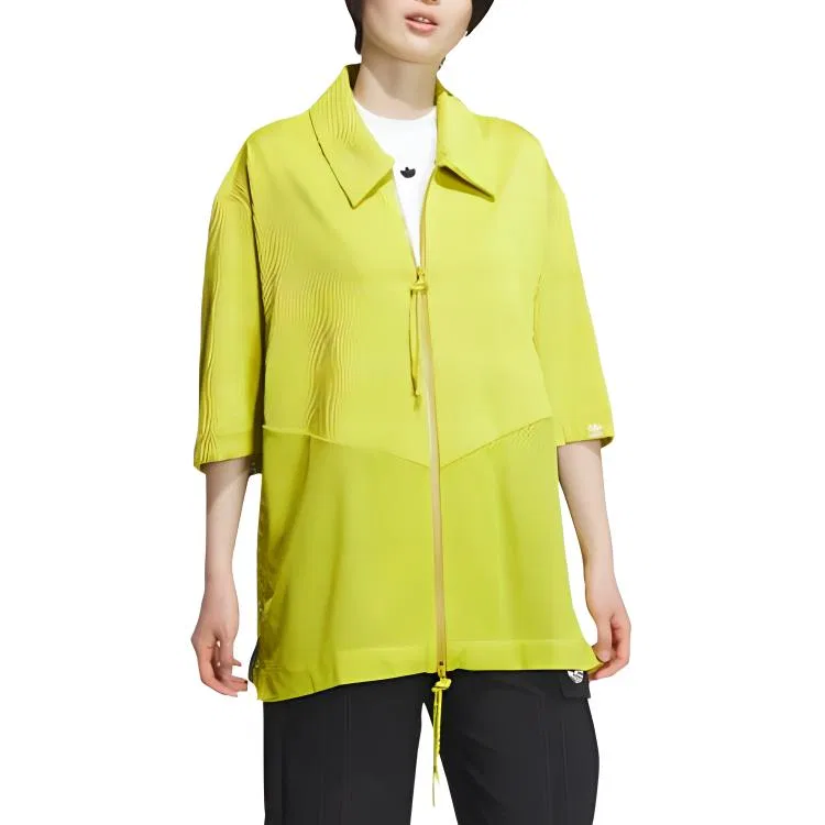 Мужская рубашка с молнией и патчем X Song For The Mute Adidas Originals, Dark Yellow Green — фото 4