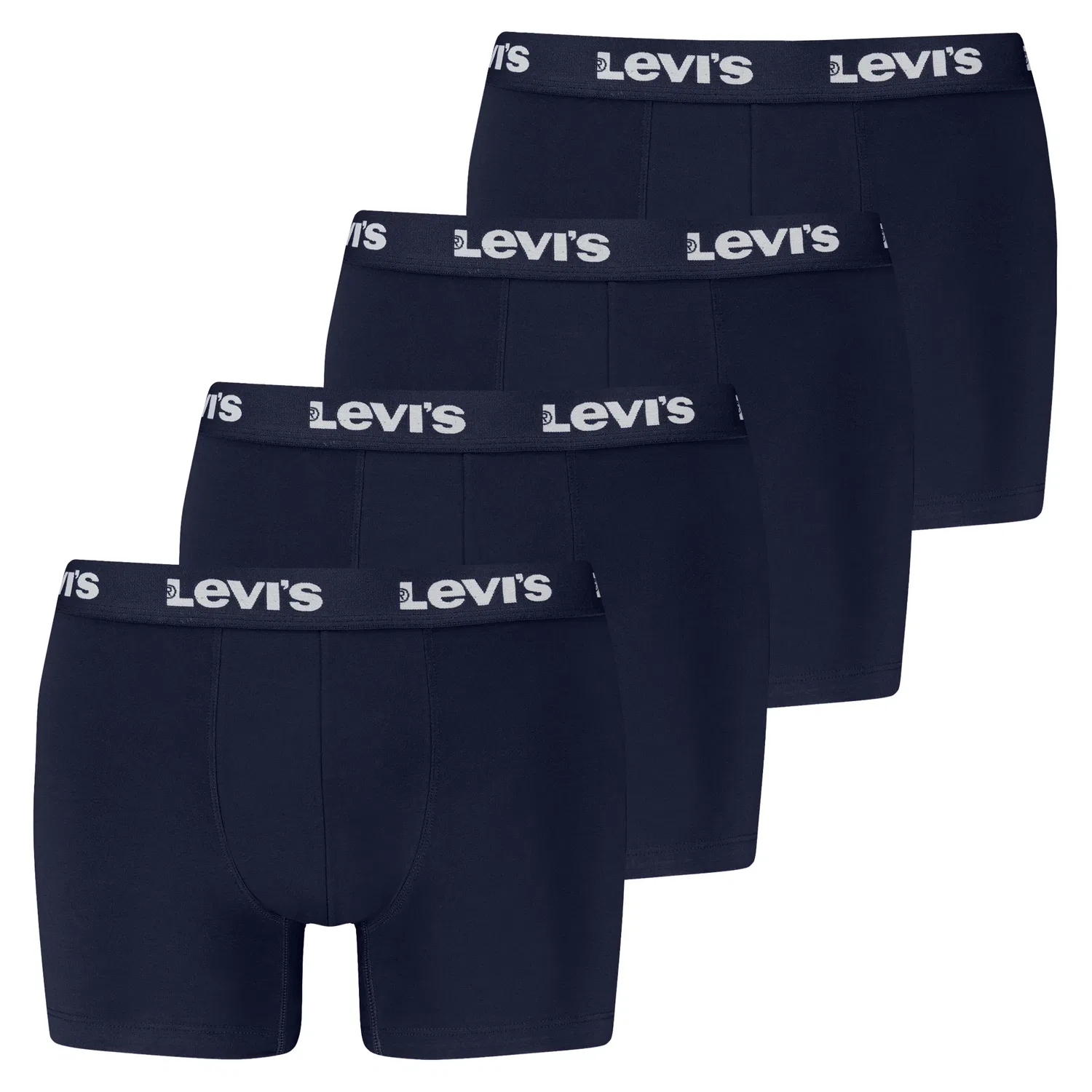 Боксеры-брифы с логотипом, комплект из 4 штук Levis, синий