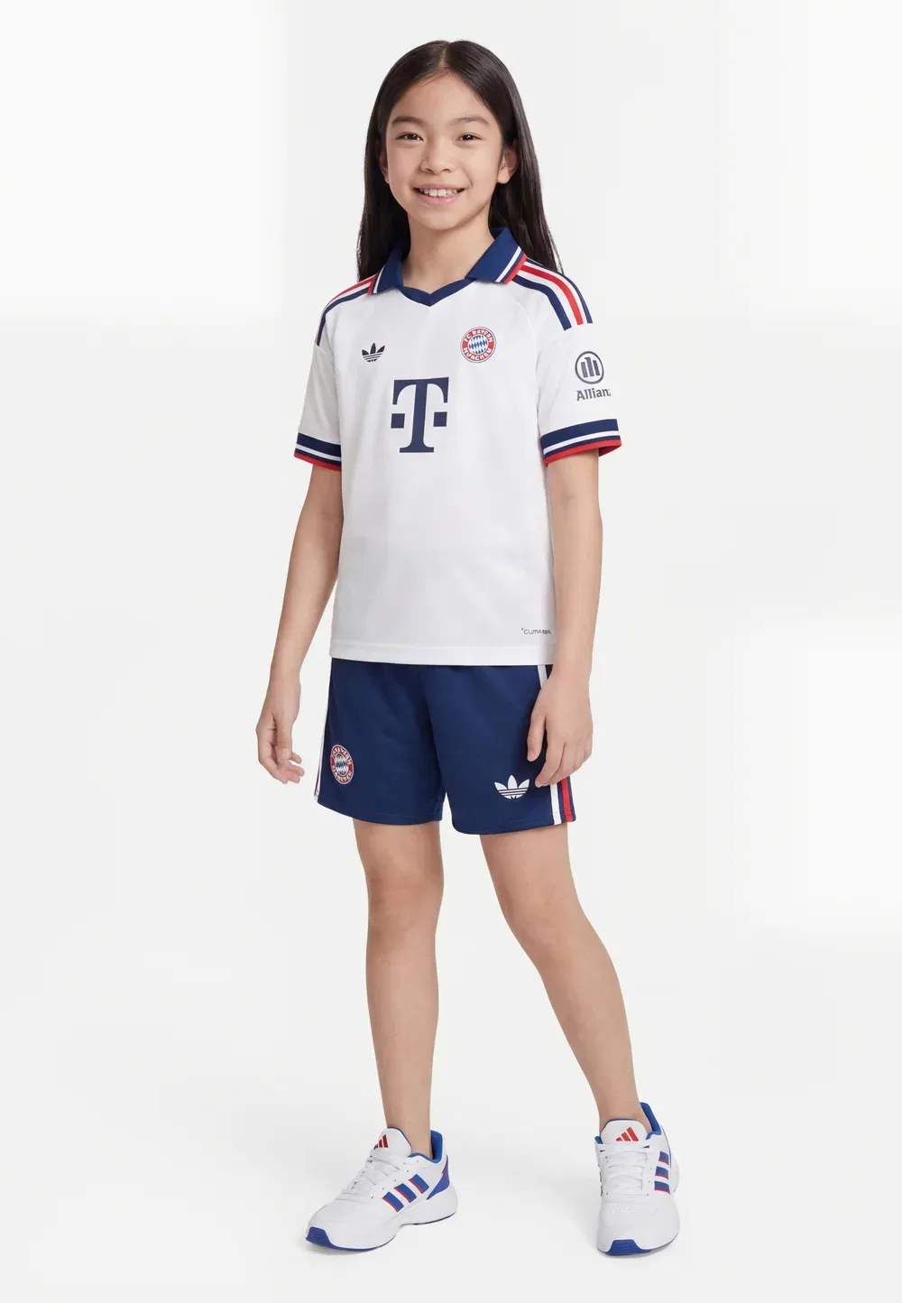 Детский выездной комплект футболки-поло "Бавария" Adidas Originals, White