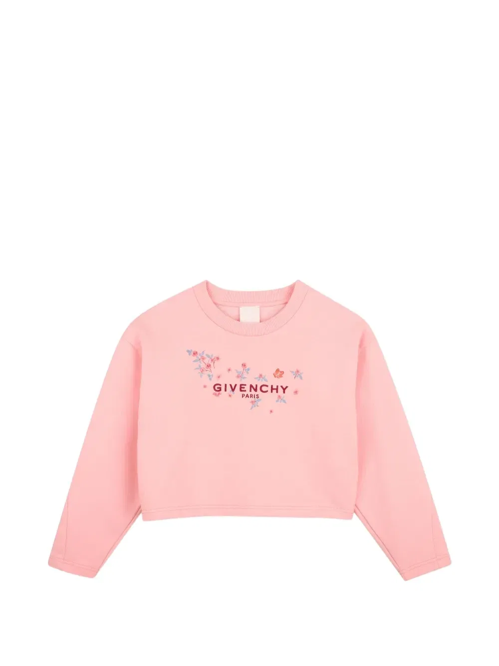 Свитер с цветочным принтом Givenchy Kids, розовый