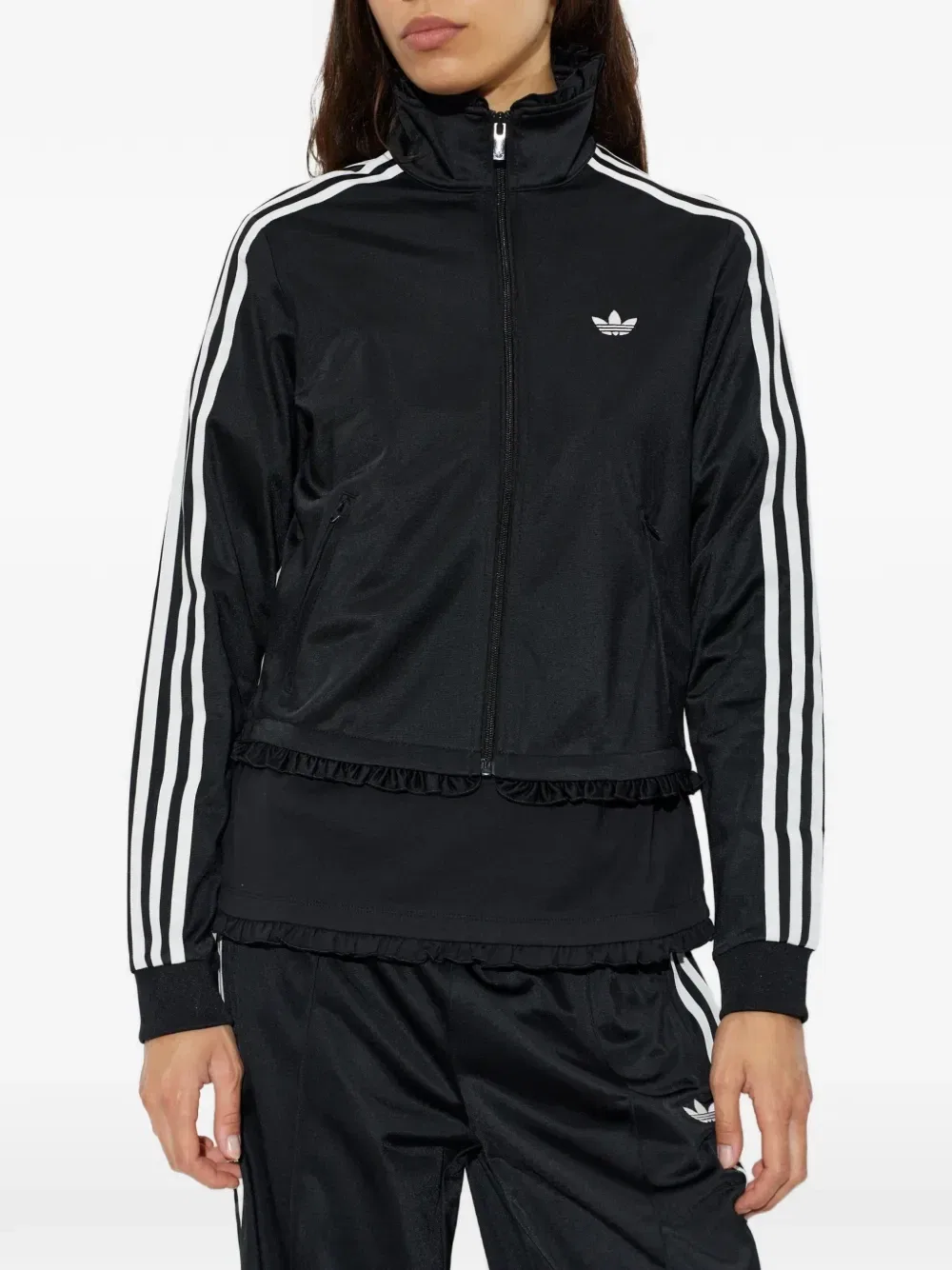 Плиссированная олимпийка Firebird Adidas, черный — фото 3