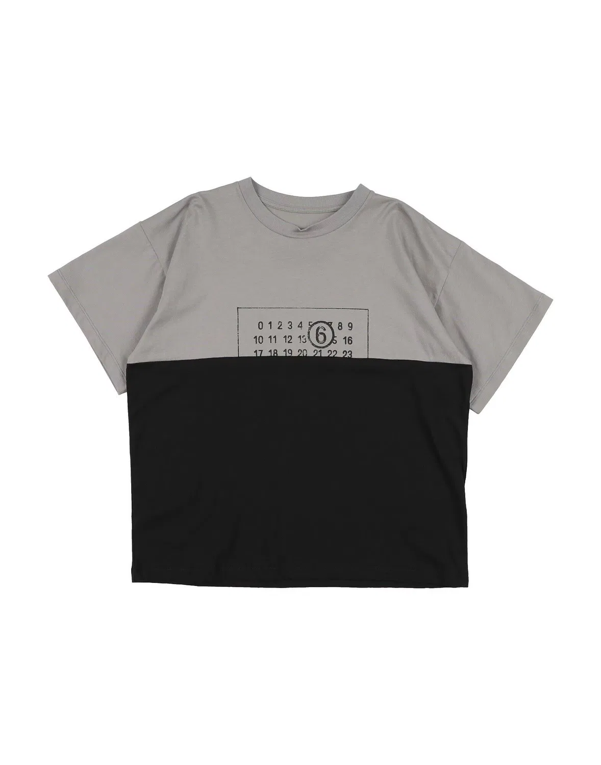 Детская футболка для девочек с принтом MM6 Maison Margiela, серый