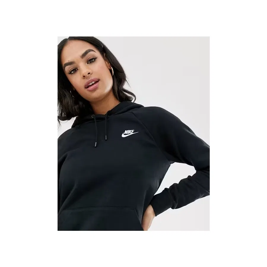 Свитшот женский с капюшоном Sportswear Essential Po Hoodie Nike, Черный — фото 2