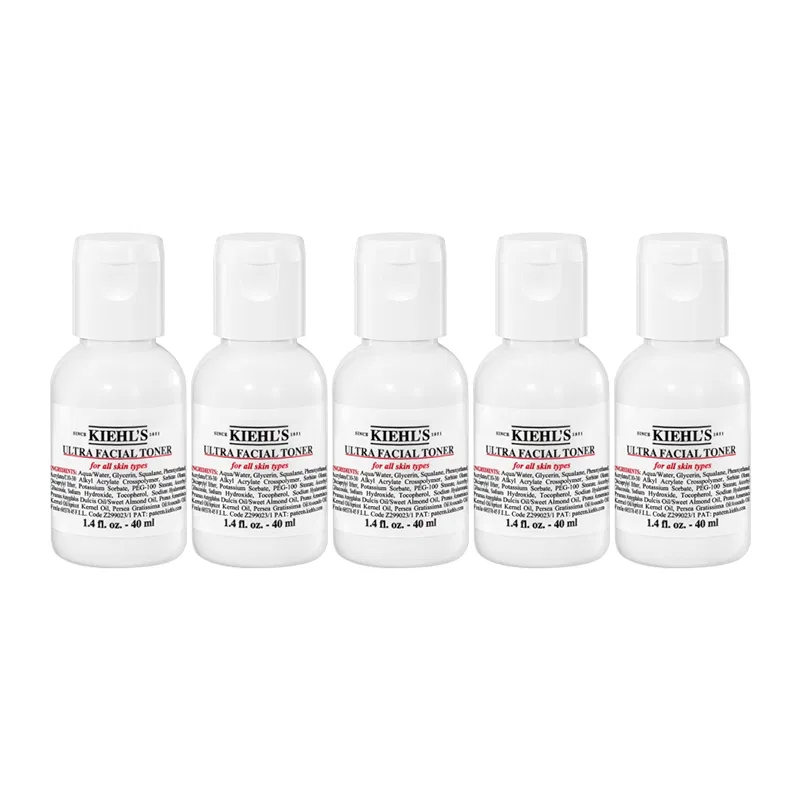 Женский набор средств для ухода за кожей Kiehl's, 40 мл x 6, Blue Astringent Herbal Lotion — фото 4