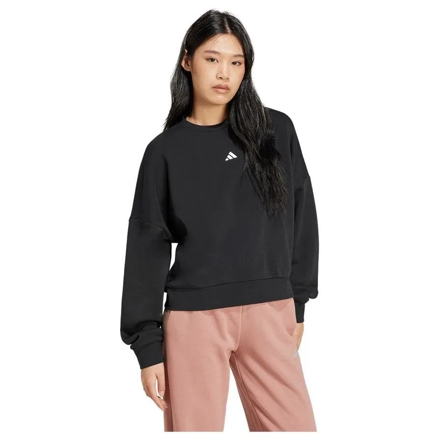 Женский свитшот с круглым вырезом, модель W SL FC SWT, adidas, Черный — фото 4