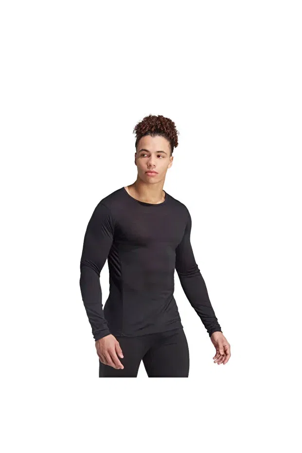 Мужская футболка с длинным рукавом мерсеризованная Xperior Adidas, Black — фото 3