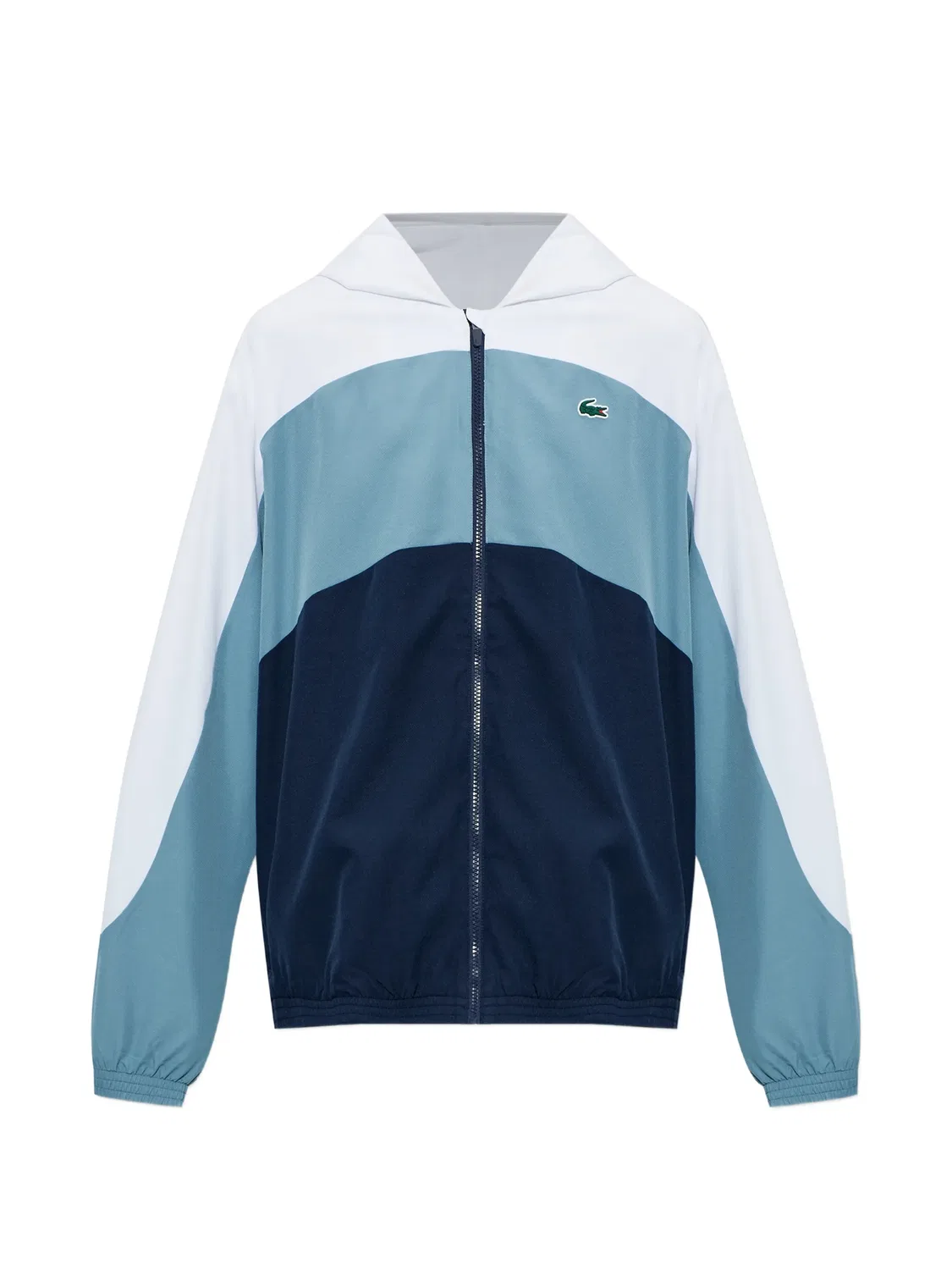 Куртка с капюшоном колор-блок Lacoste, белый