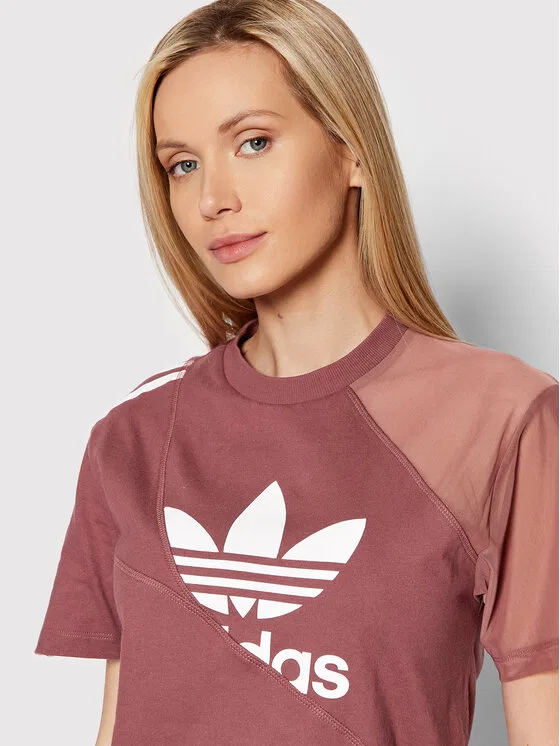 Футболка regular fit adicolor Split Trefoil Adidas, розовый — фото 3
