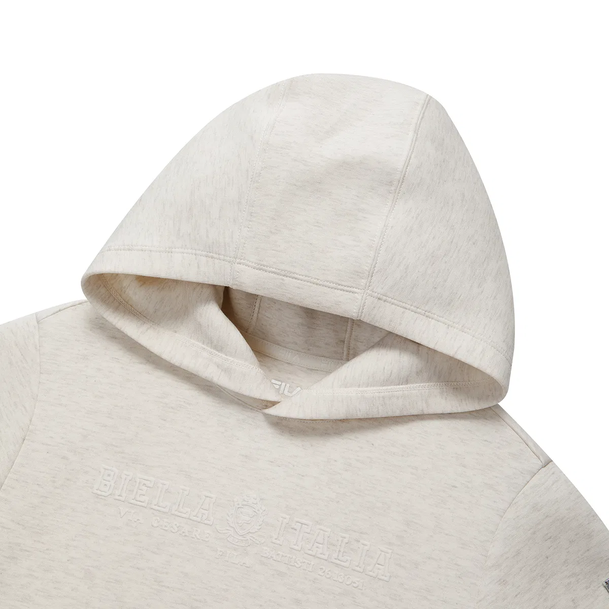 Детский свитшот с капюшоном FILA KIDS, Light Khaki Heather Gray — фото 4