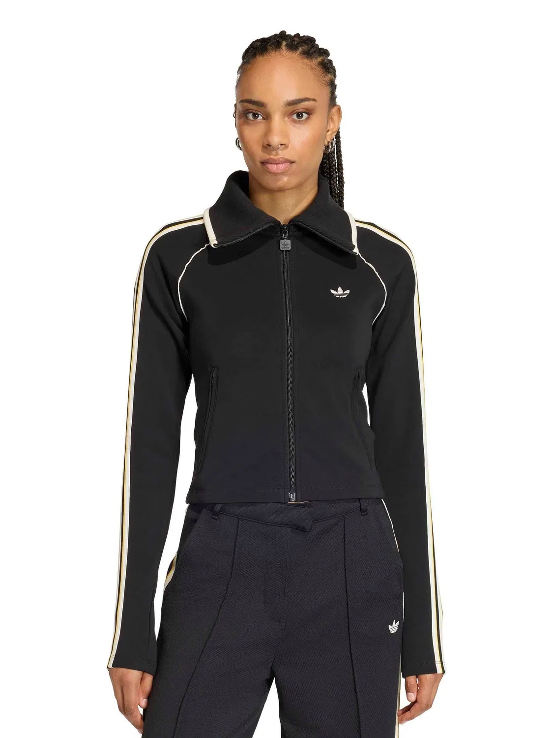 Куртка Slim Fitted Firebird, adidas Originals, черный