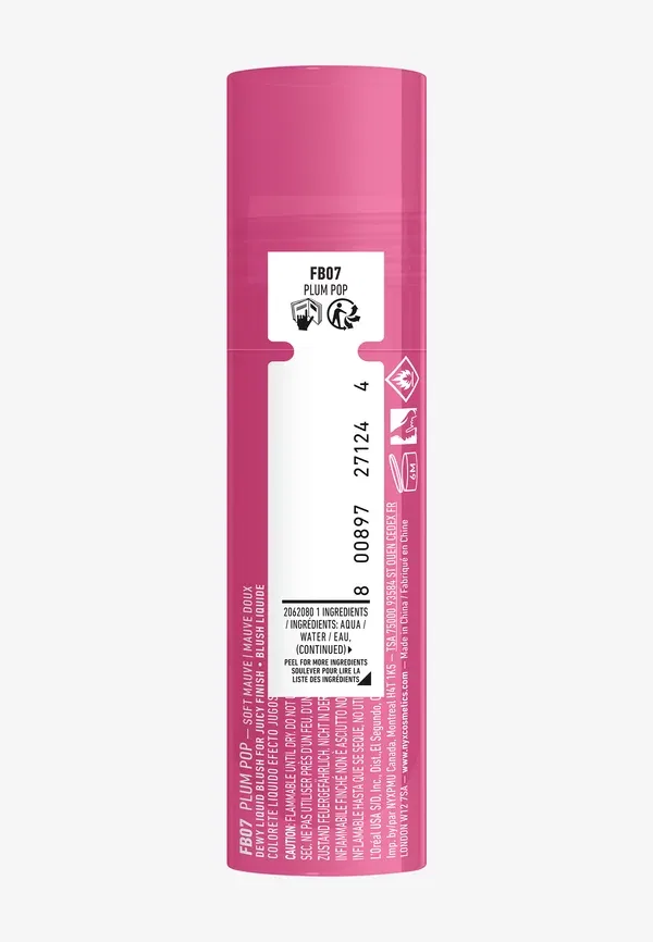 Румяна жидкие Fat cheeks blush Nyx Professional Makeup, 8 мл, Plum Pop, цвет plum pop — фото 3