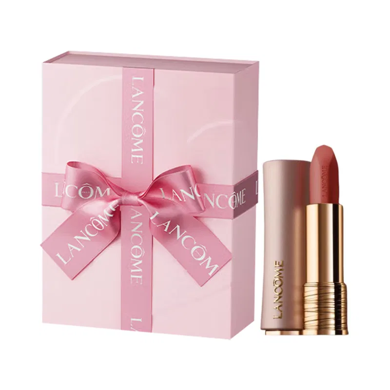 Женская помада с мягким матовым финишем, модель Small Round Pendant Lipstick Box, LANCOME, #273 Blush Nude