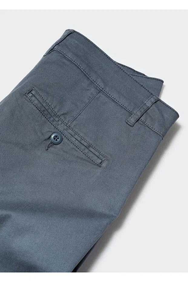 Детские шорты для мальчиков хлопковые Mango Kids, Petrol Blue — фото 3