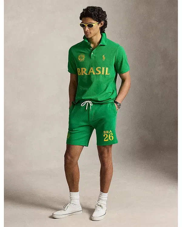 Мужская рубашка поло с коротким рукавом Polo Ralph Lauren, зеленый — фото 2
