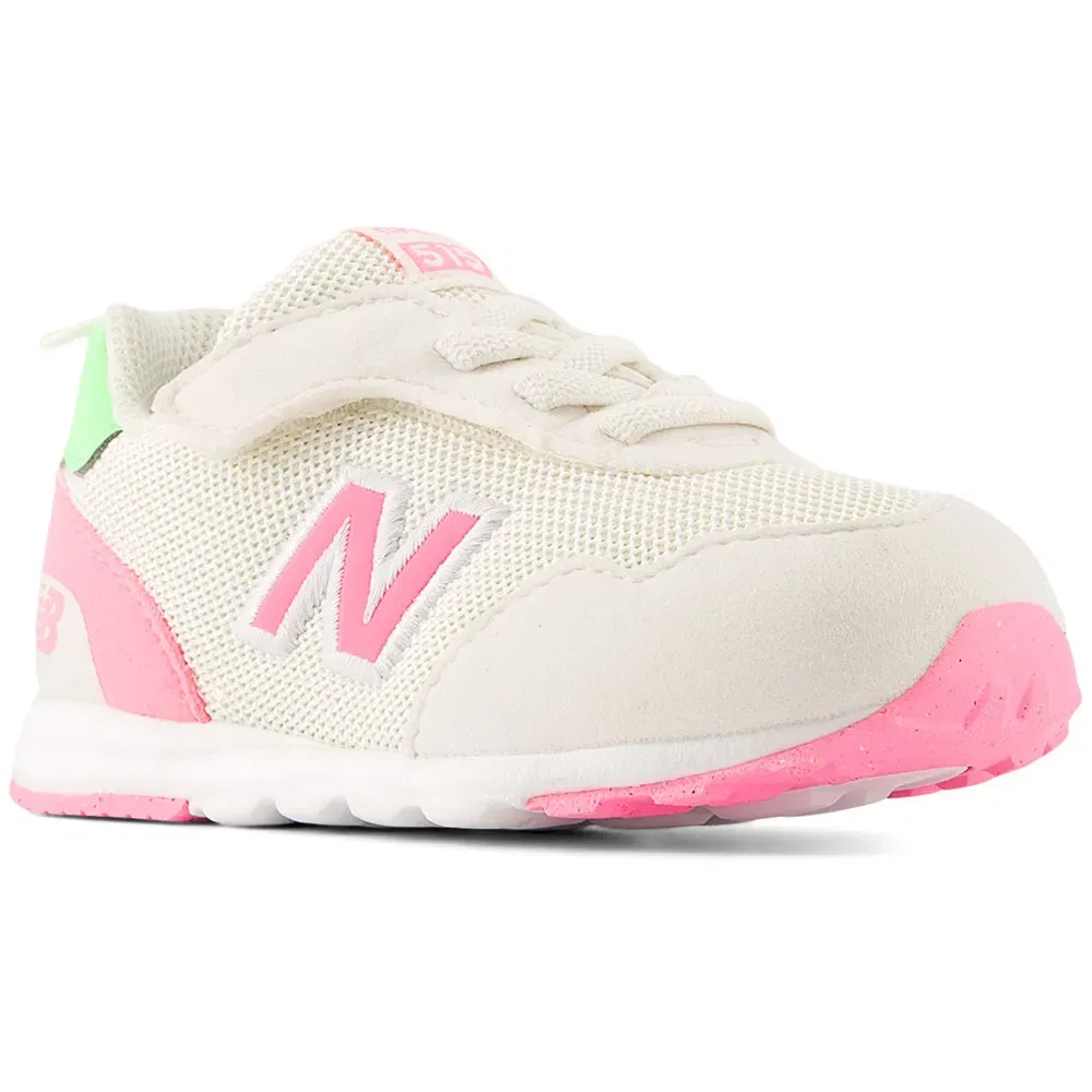 Детские кроссовки для девочек с застежкой липучка New balance 515 New-B, Beige — фото 2