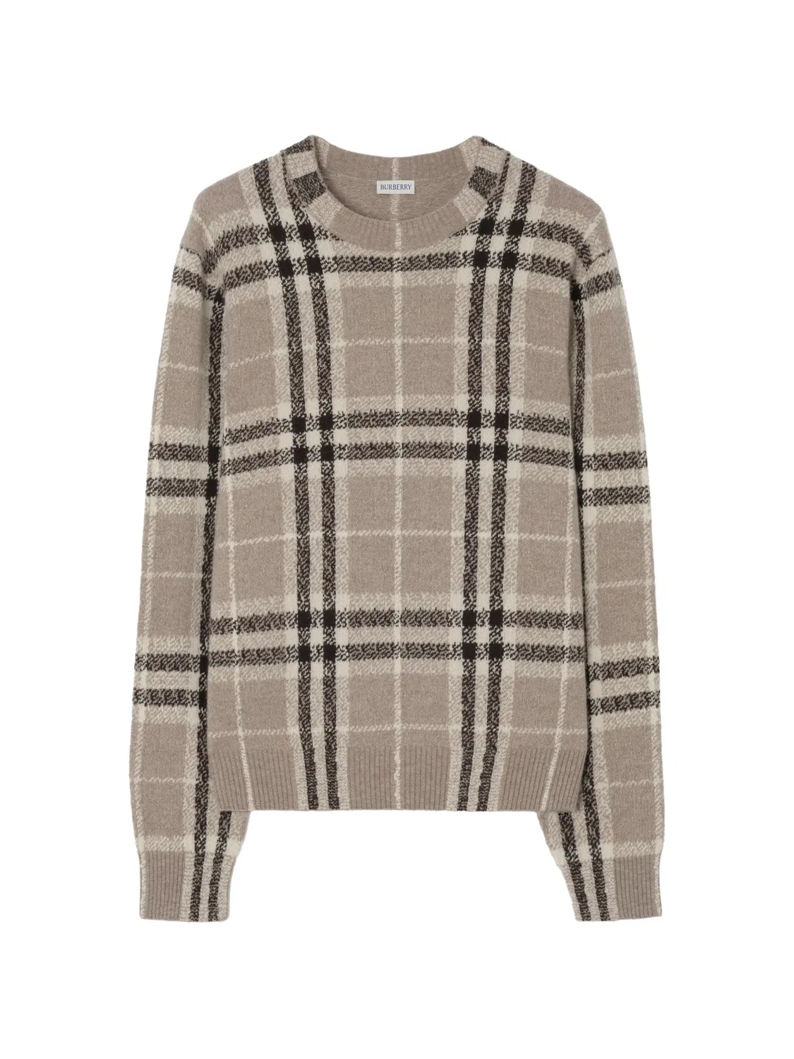 Кашемировый свитер в клетку Burberry, нейтральные цвета