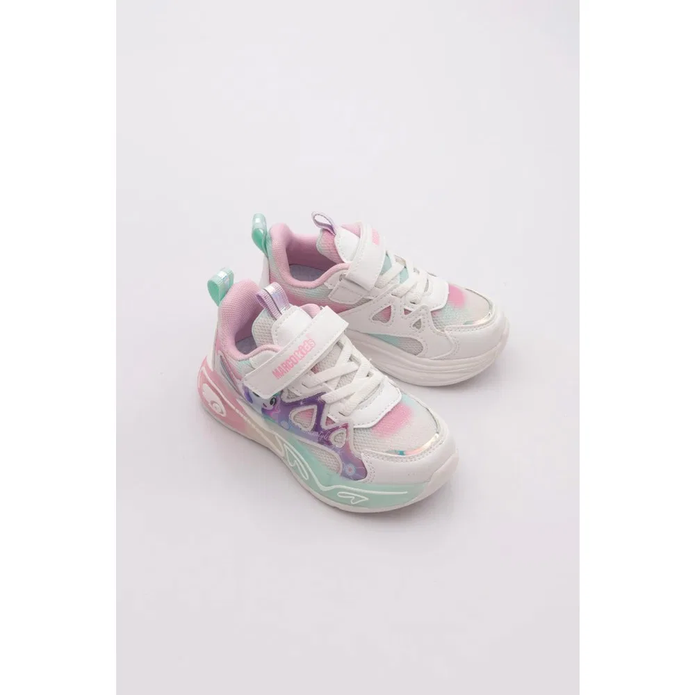 Детские спортивные кроссовки для девочек со светодиодной подсветкой, White Marco Kids — фото 2