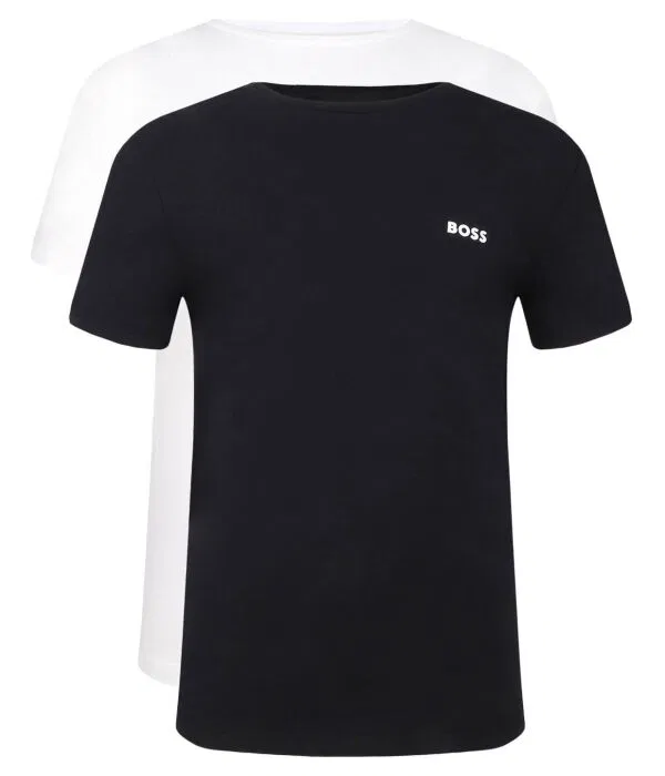 Детский комплект футболок для мальчиков из двух штук Slim Fit BOSS Kidswear, белый