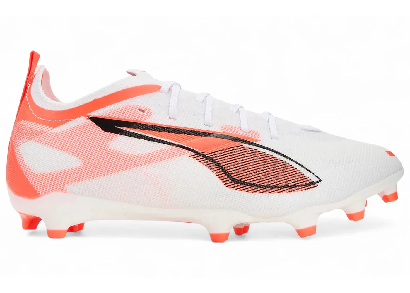 Детские бутсы Puma Ultra 5 Pro FG/AG Jr Puma White Puma Black Glowing Red