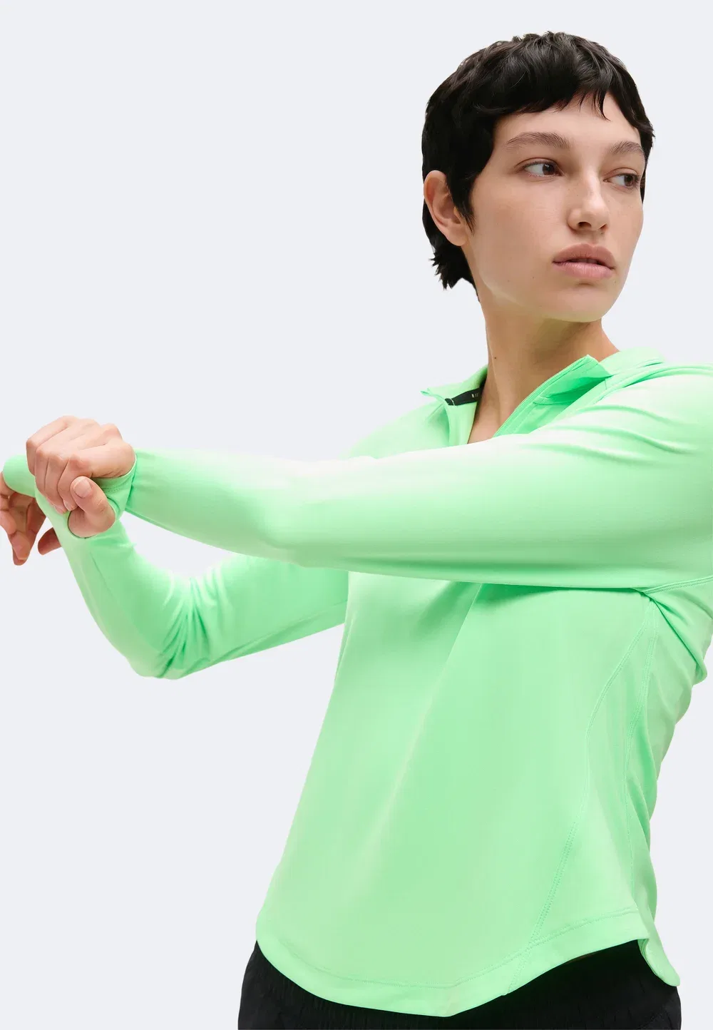 Tempo - футболка с длинными рукавами Nike Performance, Illusion Green/White — фото 4