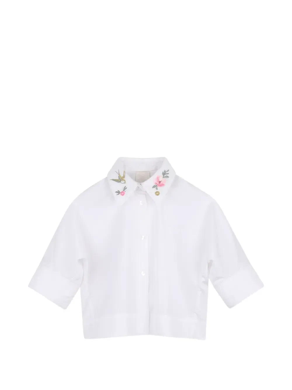 Рубашка с вышивкой Givenchy Kids, белый — фото 2