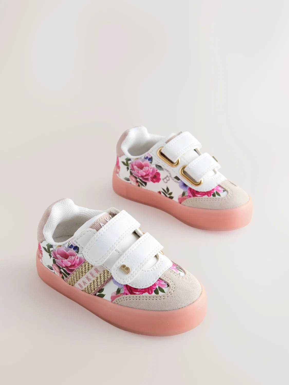 Кроссовки с цветочным принтом Baker by Ted Baker Tape, розовые — фото 2