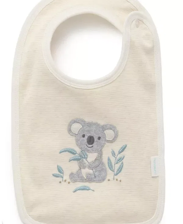 Детский комплект для новорожденных с длинным рукавом Australiana Animals Zip Romper & Bib Set Purebaby, Bush Babies — фото 3