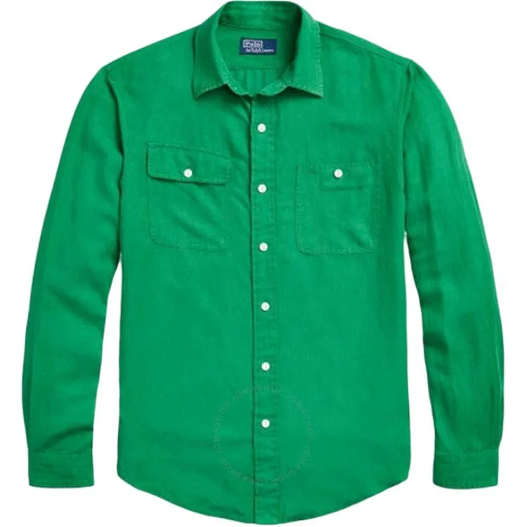 Мужская рубашка с длинным рукавом Green Polo Ralph Lauren